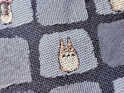 Vintage* Official Ghibli Totoro Necktie • My Neighbor Totoro Neckwear/Ascot/Cravat/Accent Clothes • Blue Silk Neck Tie - Kamaji Market