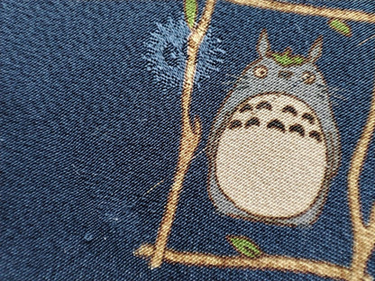 Vintage* Official Ghibli Totoro Necktie • My Neighbor Totoro Neckwear/Ascot/Cravat/Accent Clothes • Blue Silk Neck Tie - Kamaji Market