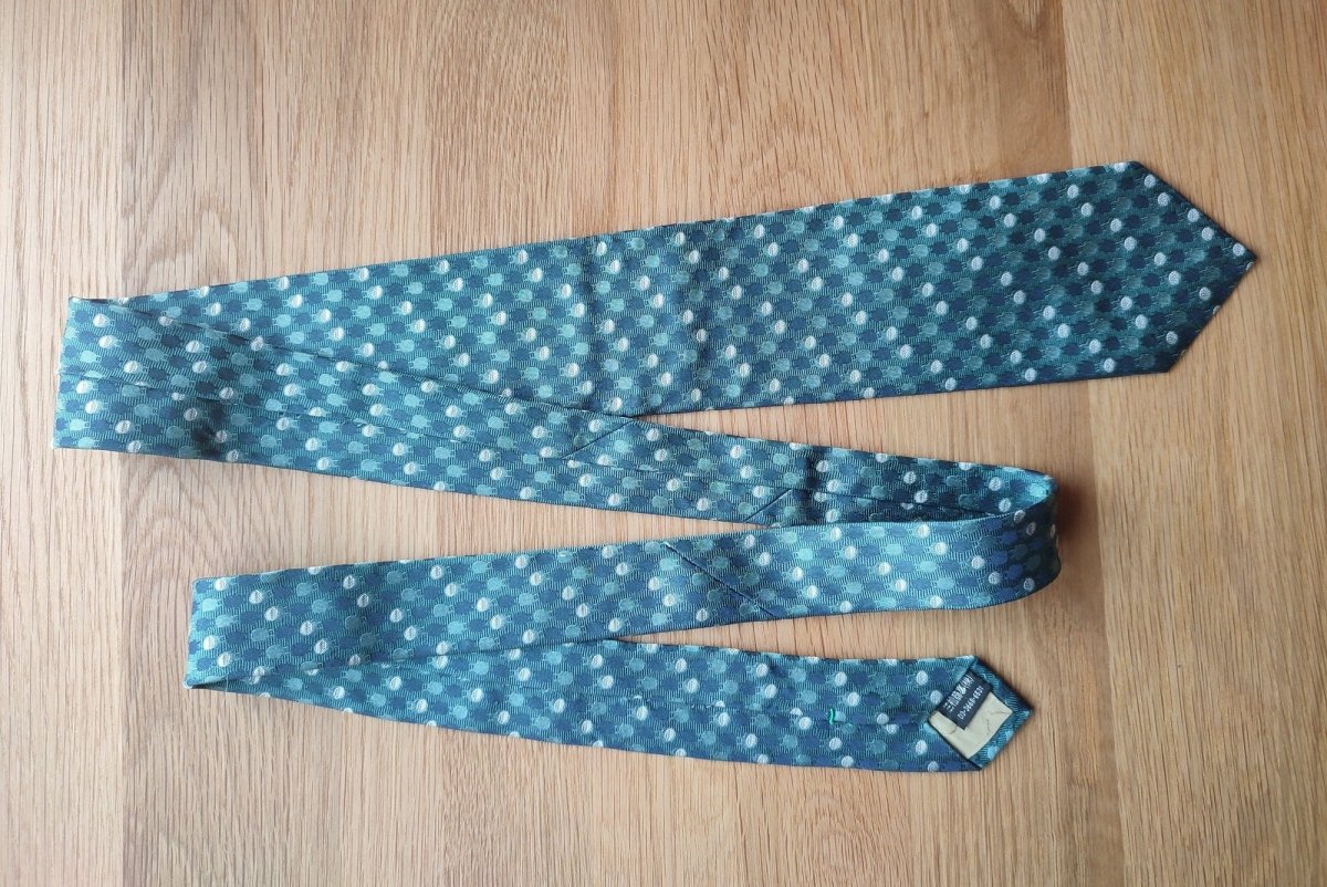 Vintage* Official Ghibli Totoro Necktie • My Neighbor Totoro Neckwear/Ascot/Cravat/Accent Clothes • Blue Silk Neck Tie - Kamaji Market
