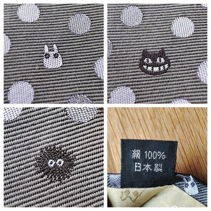 Vintage* Official Ghibli Totoro Necktie • My Neighbor Totoro Neckwear/Ascot/Cravat/Accent Clothes • Blue Silk Neck Tie - Kamaji Market