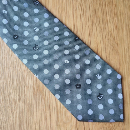 Vintage* Official Ghibli Totoro Necktie • My Neighbor Totoro Neckwear/Ascot/Cravat/Accent Clothes • Blue Silk Neck Tie - Kamaji Market