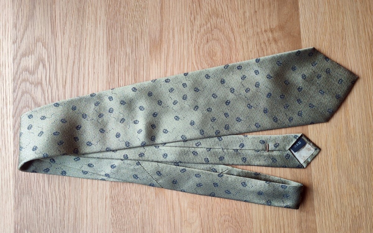Vintage* Official Ghibli Totoro Necktie • My Neighbor Totoro Neckwear/Ascot/Cravat/Accent Clothes • Gold Silk Neck Tie - Kamaji Market