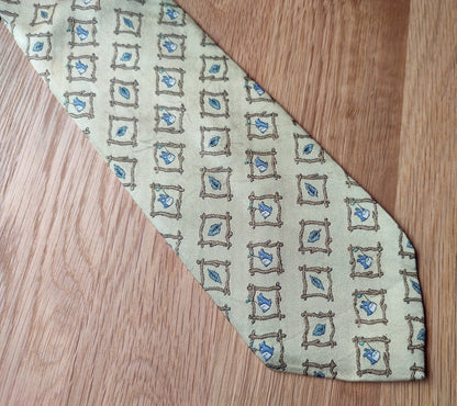 Vintage* Official Ghibli Totoro Necktie • My Neighbor Totoro Neckwear/Ascot/Cravat/Accent Clothes • Gold Silk Neck Tie - Kamaji Market