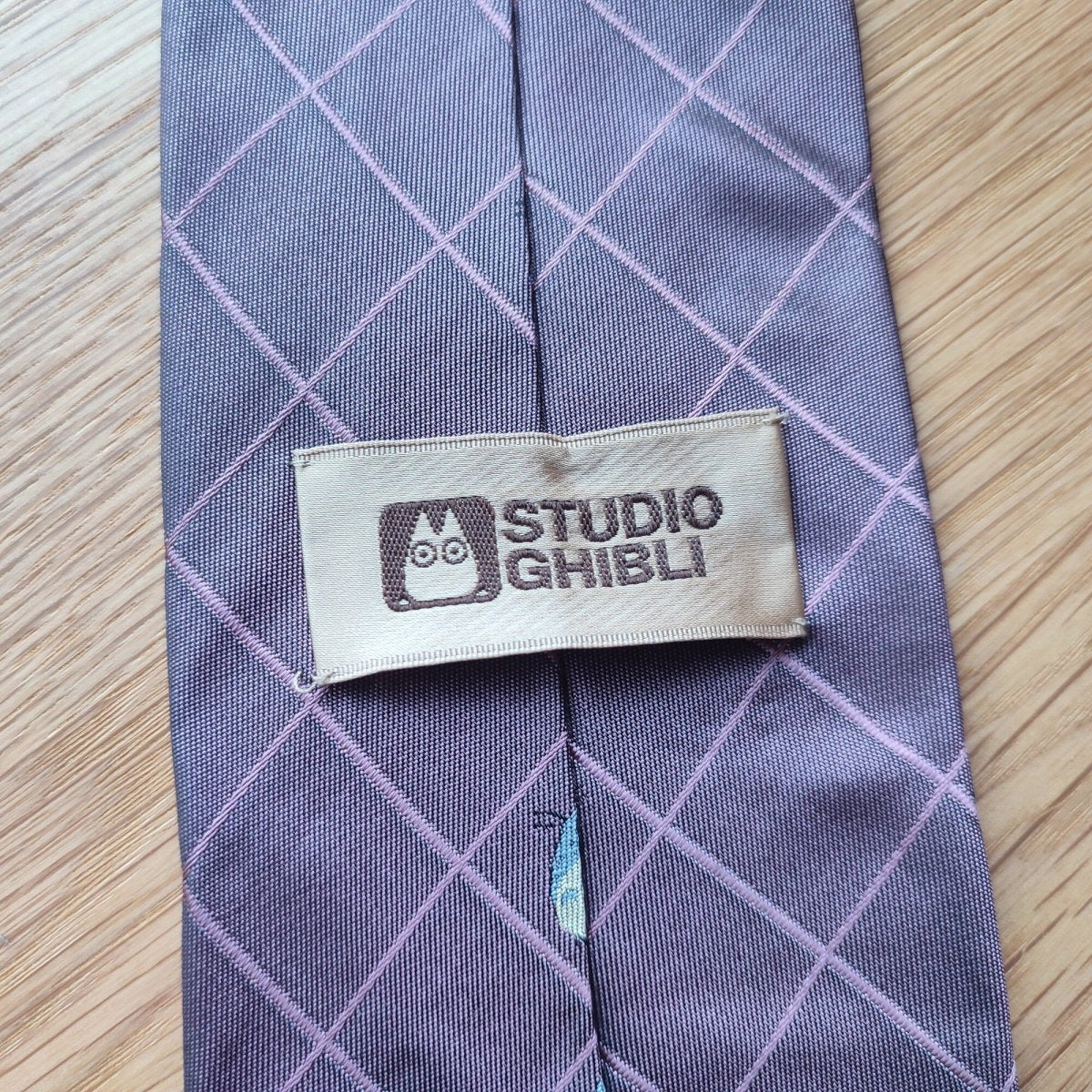 Vintage* Official Ghibli Totoro Necktie • My Neighbor Totoro Neckwear/Ascot/Cravat/Accent Clothes • Purple Silk Tie - Kamaji Market