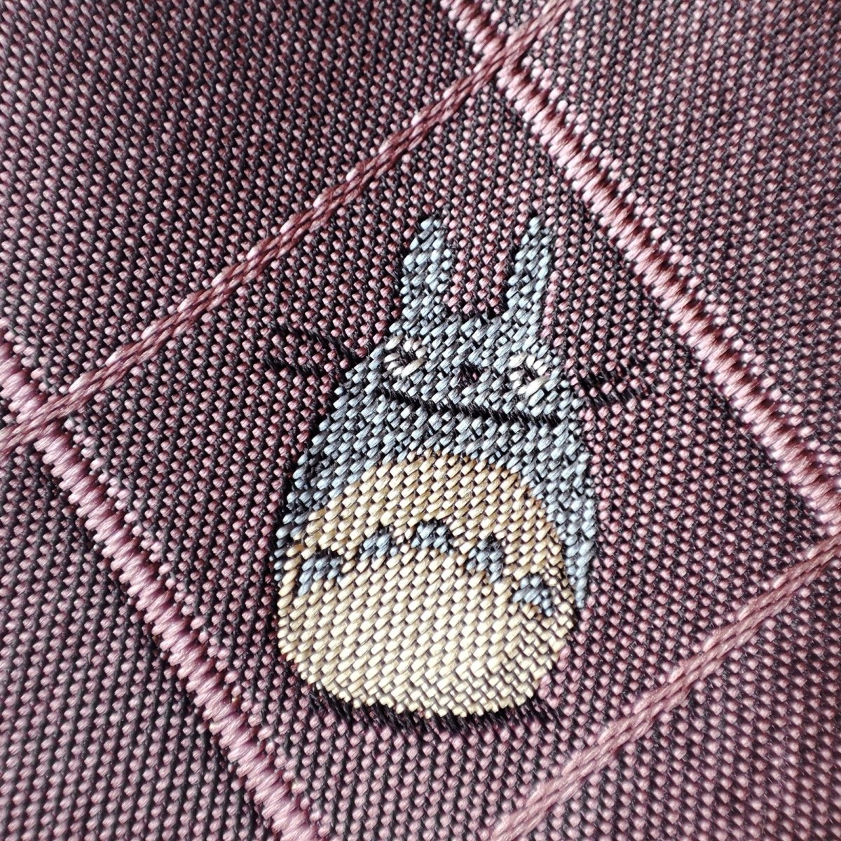 Vintage* Official Ghibli Totoro Necktie • My Neighbor Totoro Neckwear/Ascot/Cravat/Accent Clothes • Purple Silk Tie - Kamaji Market