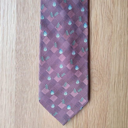 Vintage* Official Ghibli Totoro Necktie • My Neighbor Totoro Neckwear/Ascot/Cravat/Accent Clothes • Red Silk Neck Tie - Kamaji Market