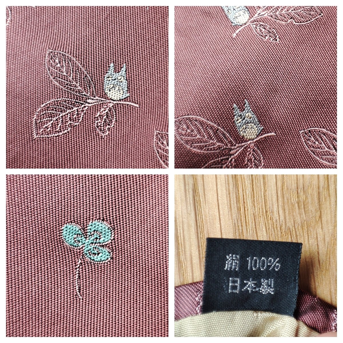 Vintage* Official Ghibli Totoro Necktie • My Neighbor Totoro Neckwear/Ascot/Cravat/Accent Clothes • Red Silk Neck Tie - Kamaji Market