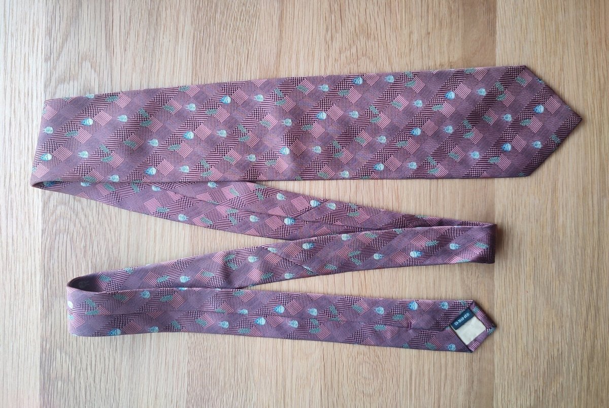 Vintage* Official Ghibli Totoro Necktie • My Neighbor Totoro Neckwear/Ascot/Cravat/Accent Clothes • Red Silk Neck Tie - Kamaji Market