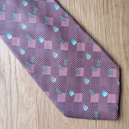 Vintage* Official Ghibli Totoro Necktie • My Neighbor Totoro Neckwear/Ascot/Cravat/Accent Clothes • Red Silk Neck Tie - Kamaji Market