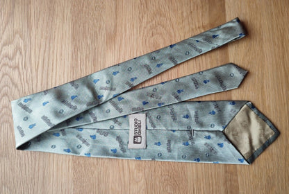 Vintage* Official Ghibli Totoro Necktie • My Neighbor Totoro Neckwear/Ascot/Cravat/Accent Clothes • Silver Neck Tie - Kamaji Market