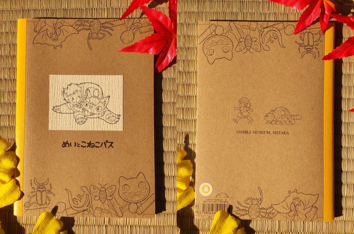 Vintage* Official Ghibli Totoro Notebook • Notepad/Sketchpad/Writing pad/Planner • Japanese Washi Paper Stationery • Mei, Catbus - Kamaji Market