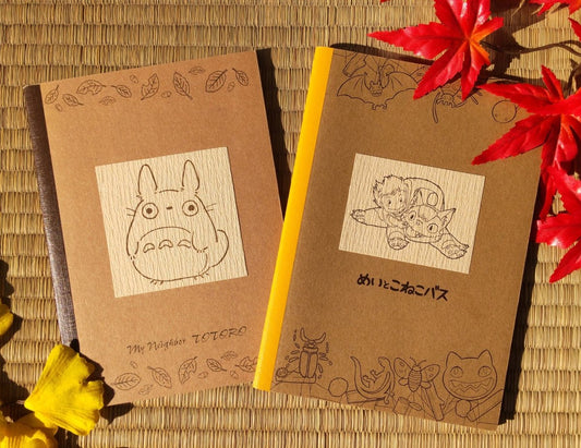 Vintage* Official Ghibli Totoro Notebook • Notepad/Sketchpad/Writing pad/Planner • Japanese Washi Paper Stationery • Mei, Catbus - Kamaji Market