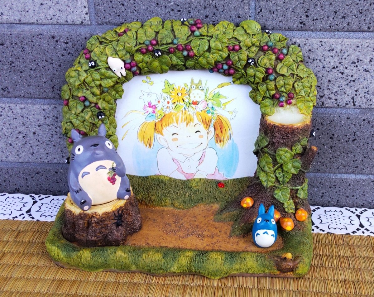 Vintage* Official Ghibli Totoro Photo Frame/Accessory Holder • My Neighbor Totoro Figure/Figurine/Replica/Home Decor/Interior Diorama/Gift - Kamaji Market