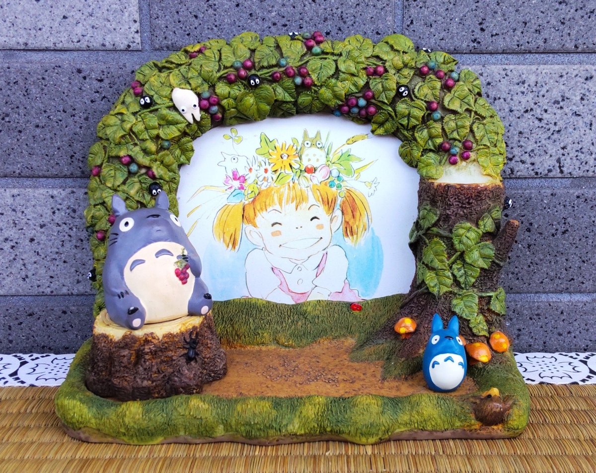 Vintage* Official Ghibli Totoro Photo Frame/Accessory Holder • My Neighbor Totoro Figure/Figurine/Replica/Home Decor/Interior Diorama/Gift - Kamaji Market