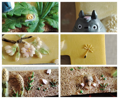 Vintage* Official Ghibli Totoro Photo Frame/Wall Hanging • My Neighbor Totoro Figure/Interior Diorama/Home Decor - Kamaji Market