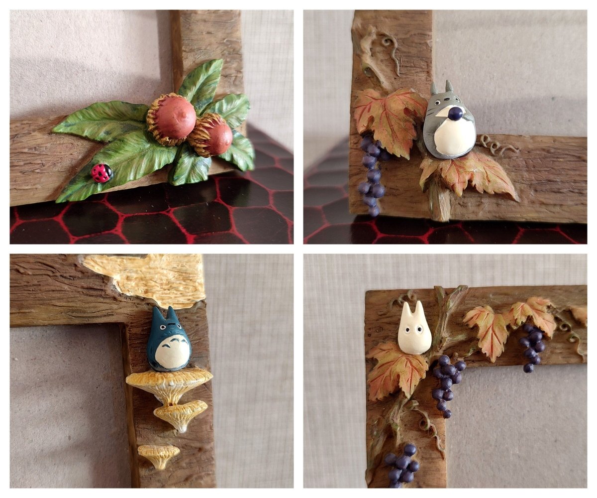 Vintage* Official Ghibli Totoro Photo Frame/Wall Hanging • My Neighbor Totoro Figure/Interior Diorama/Home Decor - Kamaji Market