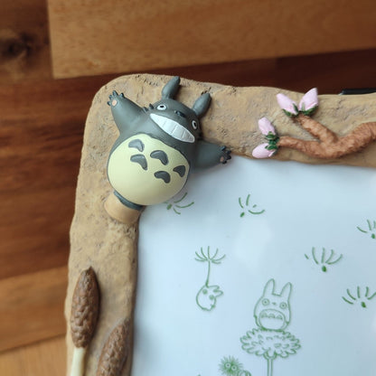 Vintage* Official Ghibli Totoro Photo Frame/Wall Hanging • My Neighbor Totoro Figure/Interior Diorama/Home Decor • Spring - Kamaji Market
