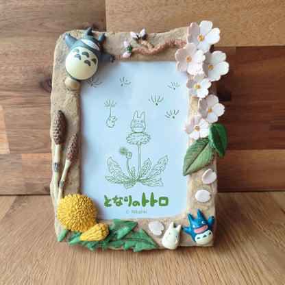 Vintage* Official Ghibli Totoro Photo Frame/Wall Hanging • My Neighbor Totoro Figure/Interior Diorama/Home Decor • Spring - Kamaji Market