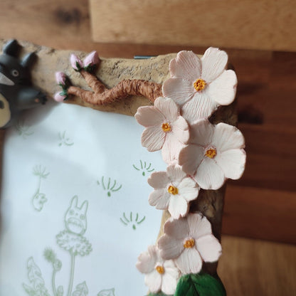 Vintage* Official Ghibli Totoro Photo Frame/Wall Hanging • My Neighbor Totoro Figure/Interior Diorama/Home Decor • Spring - Kamaji Market