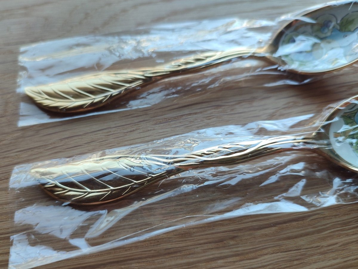 Vintage* Official Ghibli Totoro Teaspoon Set of 2 • My Neighbor Totoro Japanese Dessert Spoon/Cutlery/Tableware - Kamaji Market