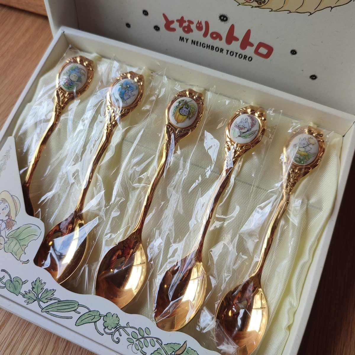 Vintage* Official Ghibli Totoro Teaspoon Set of 5 • My Neighbor Totoro Japanese Dessert Spoon/Cutlery/Tableware, Noritake - Kamaji Market