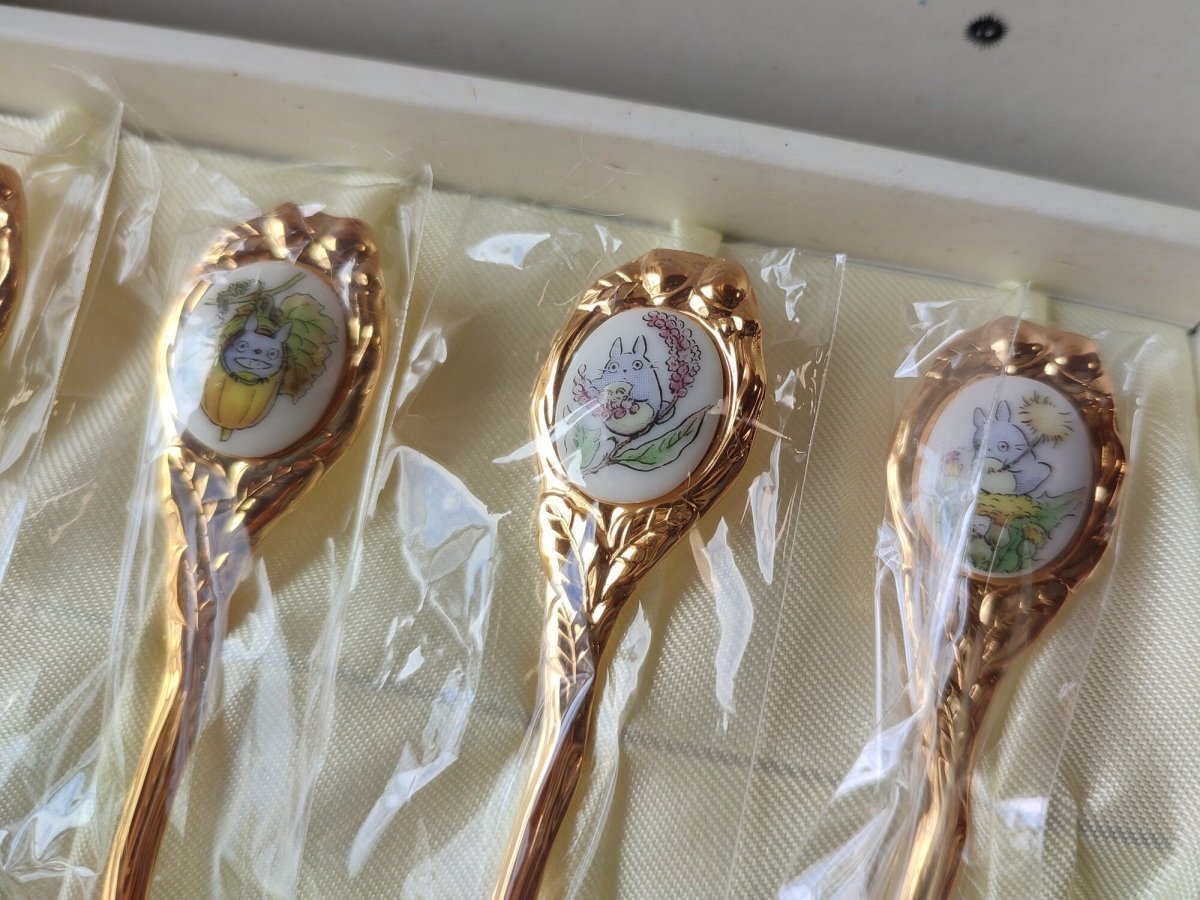 Vintage* Official Ghibli Totoro Teaspoon Set of 5 • My Neighbor Totoro Japanese Dessert Spoon/Cutlery/Tableware, Noritake - Kamaji Market