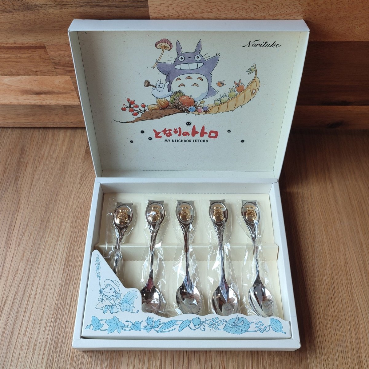 Vintage* Official Ghibli Totoro Teaspoon Set of 5 • My Neighbor Totoro Japanese Dessert Spoon/Cutlery/Tableware, Noritake - Kamaji Market