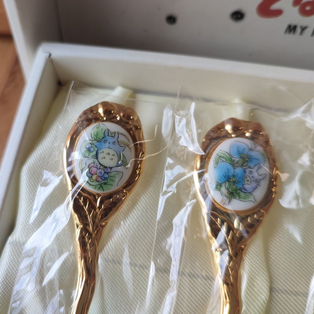 Vintage* Official Ghibli Totoro Teaspoon Set of 5 • My Neighbor Totoro Japanese Dessert Spoon/Cutlery/Tableware, Noritake - Kamaji Market