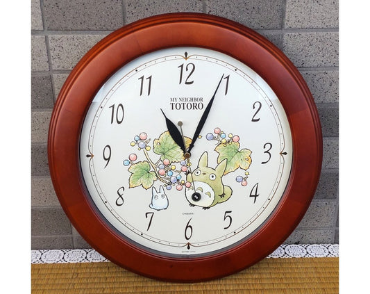 Vintage* Official Ghibli Totoro Wall Clock • My Neighbor Totoro Wall Hanging/Home Decor • Rhythm Japan Large Size - Kamaji Market