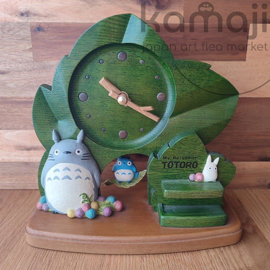 Vintage* Official Ghibli Totoro Wooden Desk Clock • My Neighbor Totoro Home Decor Art / Interior Design - Kamaji Market
