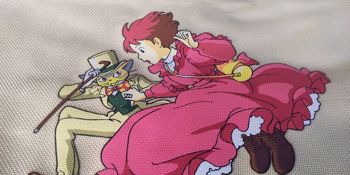 Vintage* Official Ghibli Whisper of the Heart Handbag/Shopper • Cat Returns Tote/Pochette/Lunch bag/Sack/Hobo • Baron - Kamaji Market