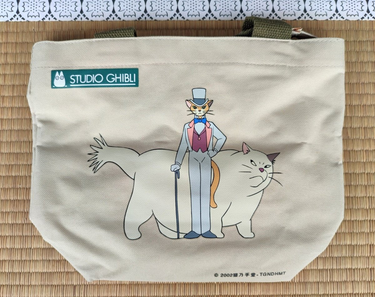 Vintage* Official Ghibli Whisper of the Heart Handbag/Shopper • Cat Returns Tote/Pochette/Lunch bag/Sack/Hobo • Baron - Kamaji Market