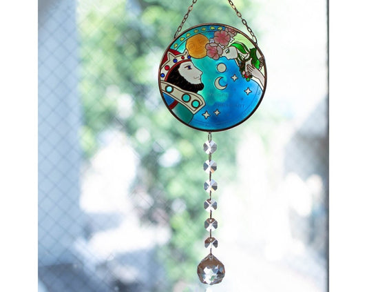Vintage* Official Ghibli Whisper Sun Catcher/Wall Hanging • Whisper of the Heart Glass Home Decor/Interior Design - Kamaji Market