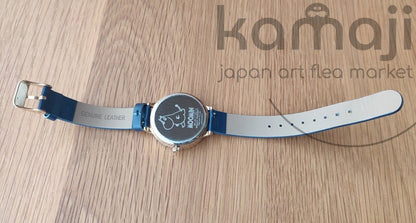 Vintage* Official Moomins Blue-Golden Wrist Watch • Moomintroll, Little My Japanese Watches - Kamaji Market