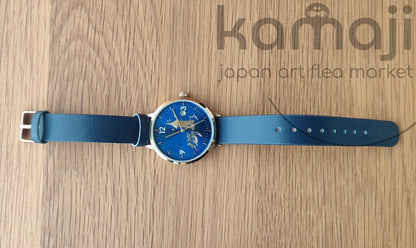 Vintage* Official Moomins Blue-Golden Wrist Watch • Moomintroll, Little My Japanese Watches - Kamaji Market