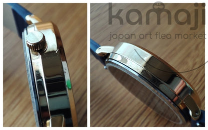 Vintage* Official Moomins Blue-Golden Wrist Watch • Moomintroll, Little My Japanese Watches - Kamaji Market