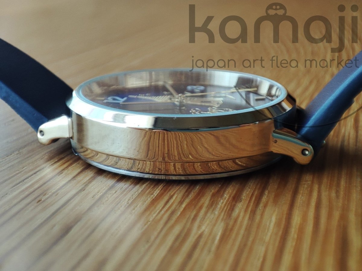 Vintage* Official Moomins Blue-Golden Wrist Watch • Moomintroll, Little My Japanese Watches - Kamaji Market