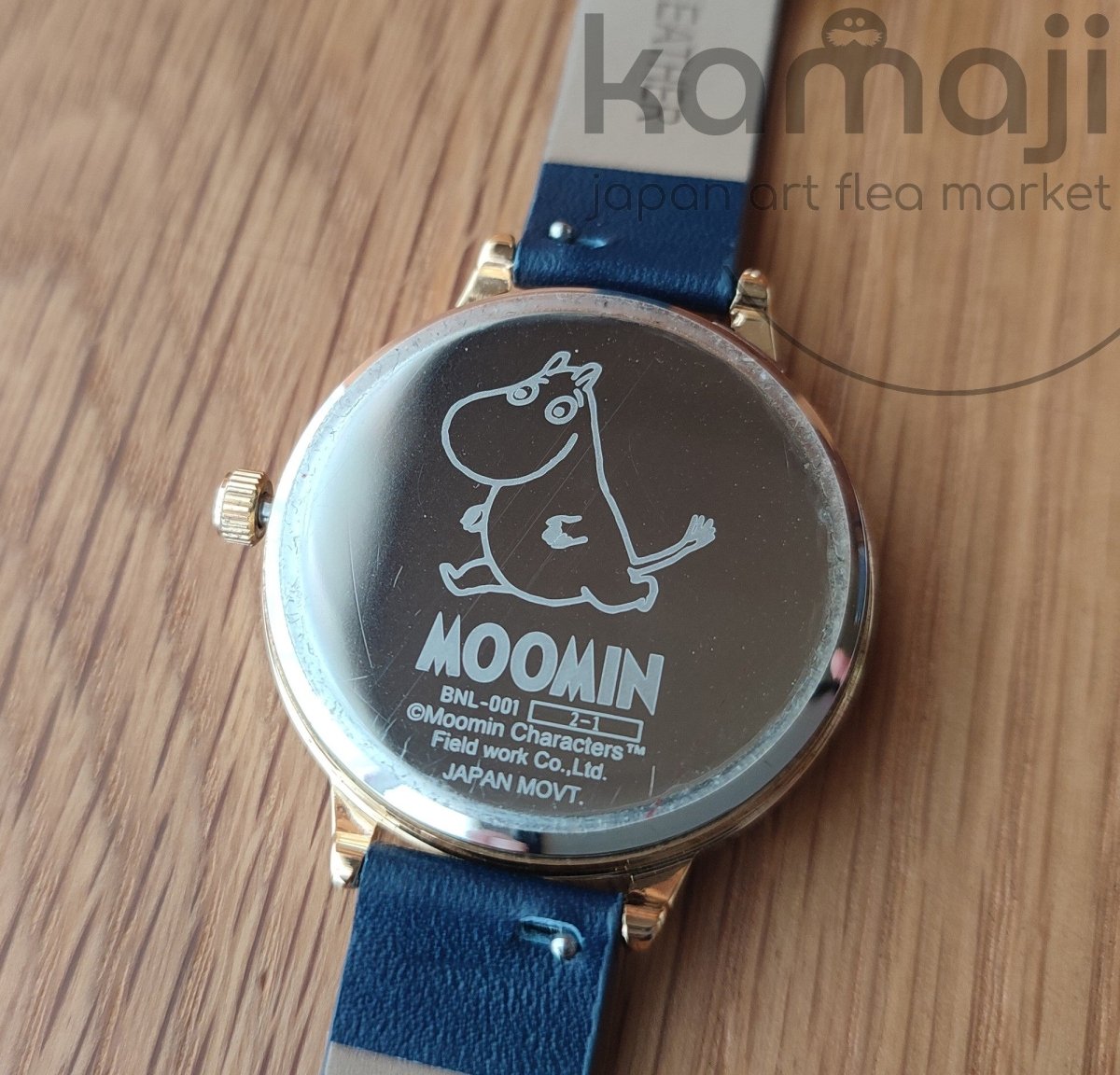 Vintage* Official Moomins Blue-Golden Wrist Watch • Moomintroll, Little My Japanese Watches - Kamaji Market