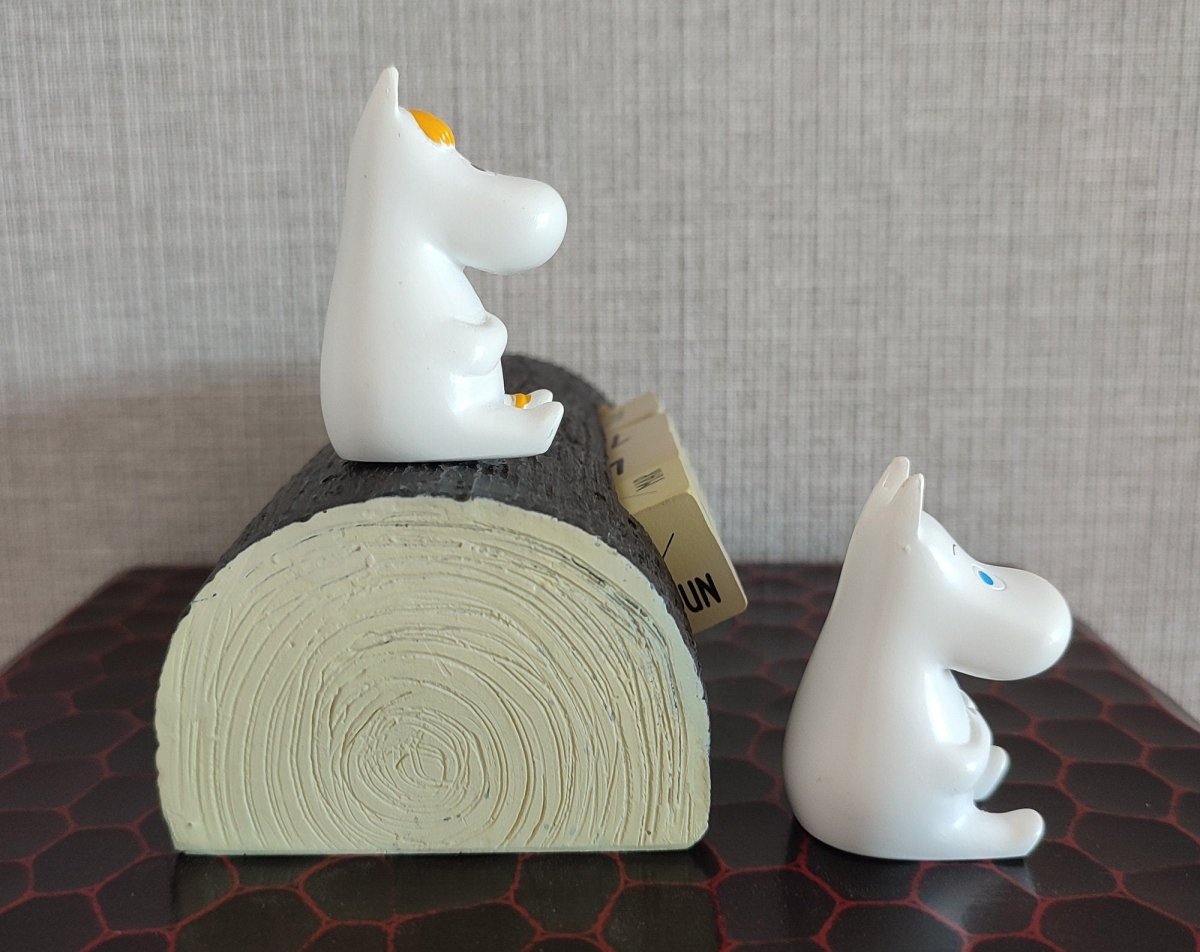 Vintage* Official Moomins Perpetual Dice Calendar • Figure/Figurine/Statue/Replica/Decor/Interior Diorama • Moomintroll, Snork Maiden Gift - Kamaji Market