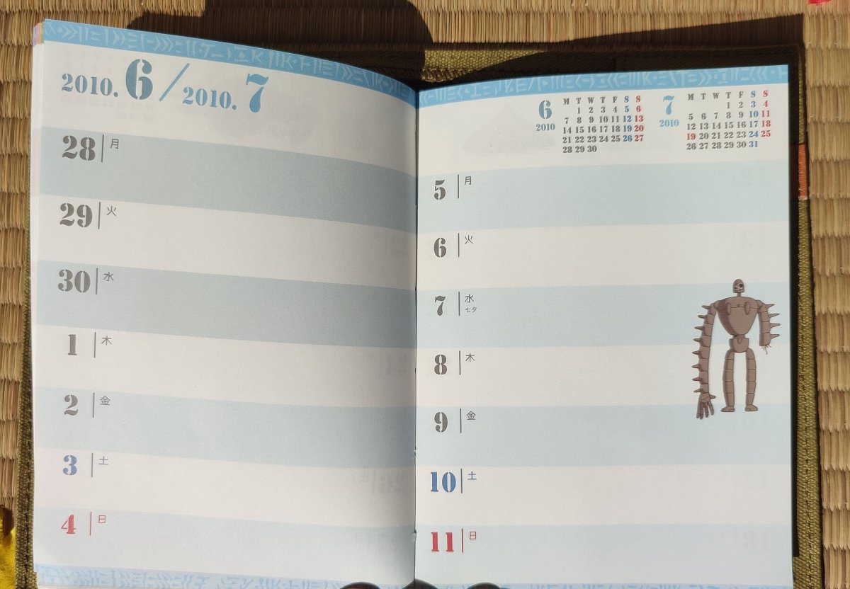 Vintage* Official Studio Ghibli Book Cover + Planner • Laputa Castle in the Sky Notebook/Diary/Schedule book/Notepad • Robot Soldier Gift - Kamaji Market