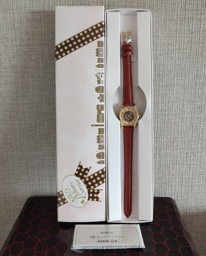 Vintage* Official Studio Ghibli Kikis Delivery Service Wrist Watch with Jiji and Moon • Brown/Gold - Kamaji Market