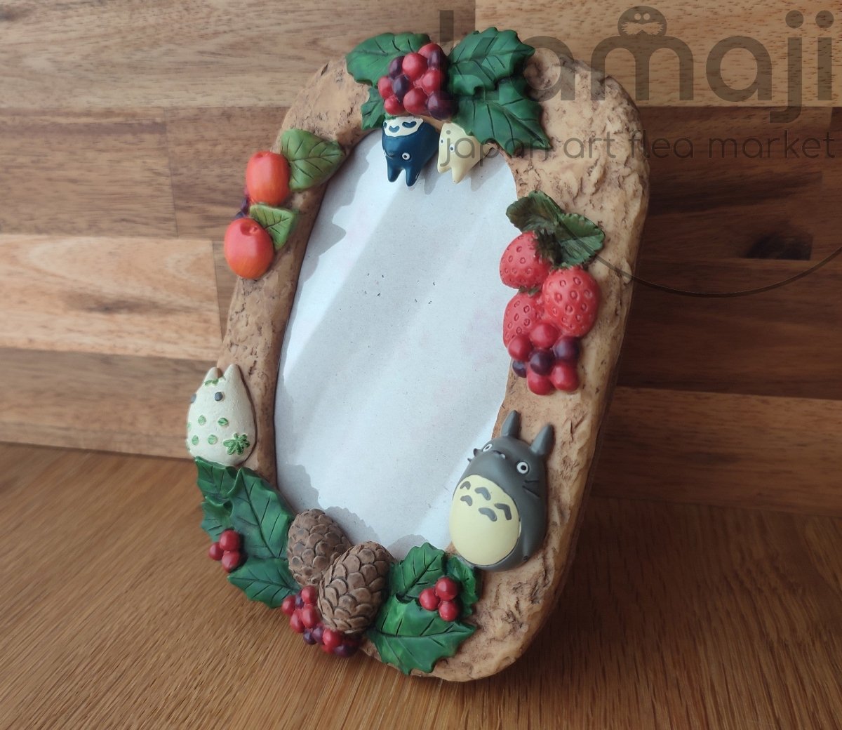 Vintage* Official Studio Ghibli My Neighbor Totoro Photo Frame • Winter Wall Hanging - Kamaji Market
