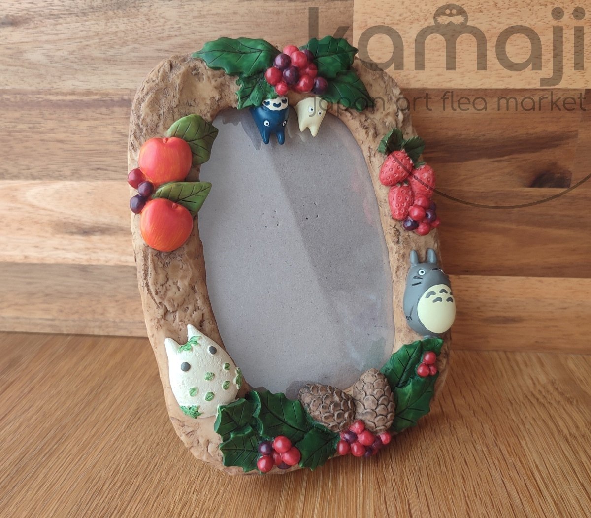 Vintage* Official Studio Ghibli My Neighbor Totoro Photo Frame • Winter Wall Hanging - Kamaji Market