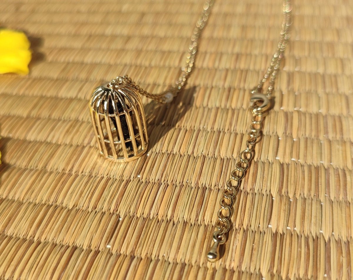 Vintage* Official Studio Ghibli Necklace/Pendant • Kikis Delivery Service Jewelry/Chain • Jiji in a Cage/Gigi - Kamaji Market