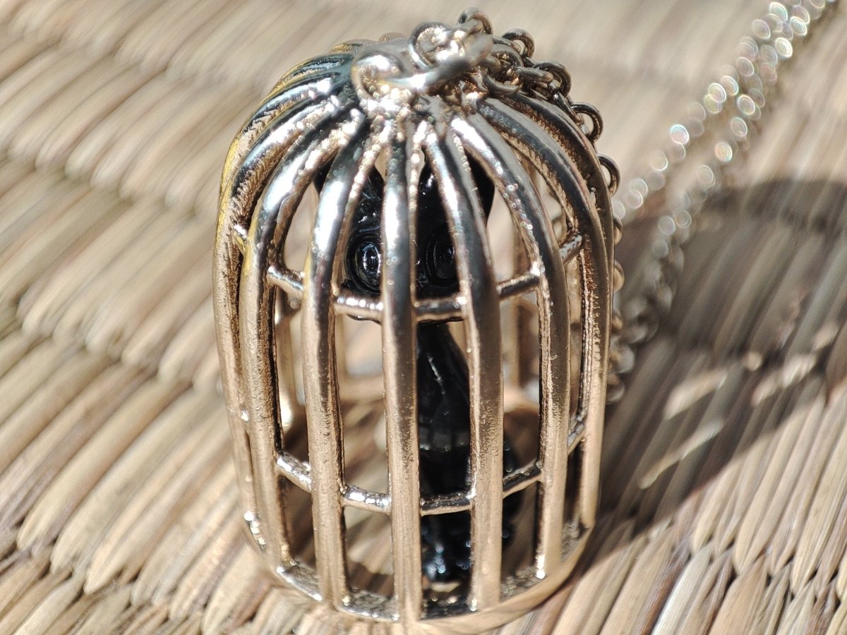 Vintage* Official Studio Ghibli Necklace/Pendant • Kikis Delivery Service Jewelry/Chain • Jiji in a Cage/Gigi - Kamaji Market
