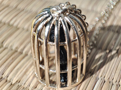 Vintage* Official Studio Ghibli Necklace/Pendant • Kikis Delivery Service Jewelry/Chain • Jiji in a Cage/Gigi - Kamaji Market