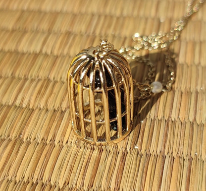 Vintage* Official Studio Ghibli Necklace/Pendant • Kikis Delivery Service Jewelry/Chain • Jiji in a Cage/Gigi - Kamaji Market