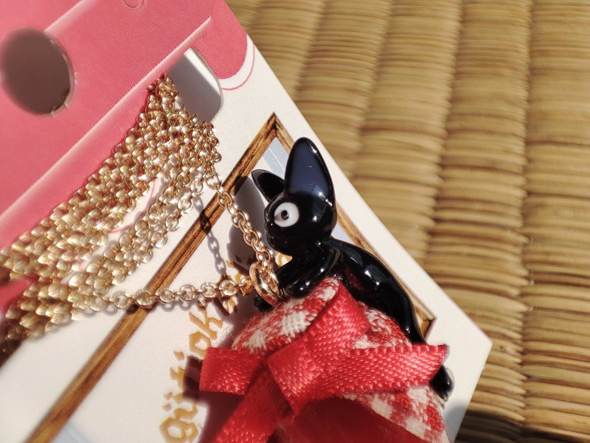 Vintage* Official Studio Ghibli Necklace/Pendant • Kikis Delivery Service Jewelry/Chain • Jiji on a Jar/Gigi - Kamaji Market