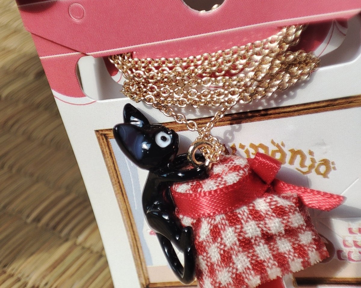 Vintage* Official Studio Ghibli Necklace/Pendant • Kikis Delivery Service Jewelry/Chain • Jiji on a Jar/Gigi - Kamaji Market