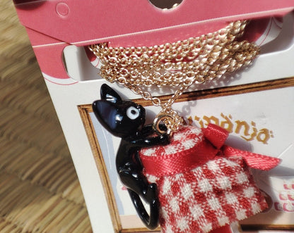 Vintage* Official Studio Ghibli Necklace/Pendant • Kikis Delivery Service Jewelry/Chain • Jiji on a Jar/Gigi - Kamaji Market